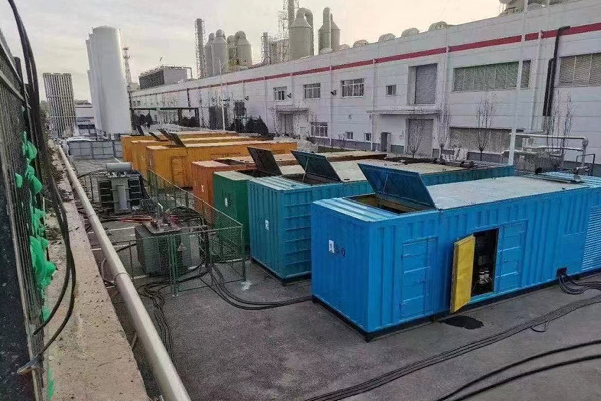 九龙发电机租赁施工现场